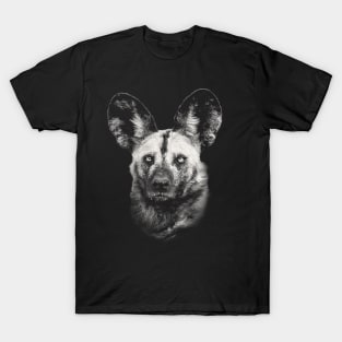 Painted Dog Portait African Wildlife T-Shirt